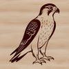 Bird Silhouette Design SVG Free vector illustration of a falcon in silhouette form.