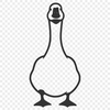 A high-quality SVG bird silhouette featuring a Goose in outline form.