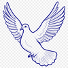 Free Vector Bird Perch A simple illustration of a white dove perched on a branch, created in vector format.