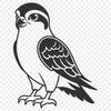 Beautiful Bird Silhouette Design SVG A vector illustration of a falcon in flight, suitable for cutting machine designs and DIY projects.