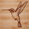 Whimsical Bird Vector Artwork A colorful hummingbird illustration in vector format, suitable for cutting machines like Cricut or laser cutters.