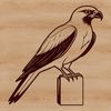 Falcon in Flight SVG Vector Graphic A detailed illustration of a falcon in flight, suitable for commercial and personal use as a vector graphic.