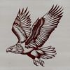 A majestic bird in flight, depicted as a vector illustration.