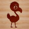 Wildlife Vector Art Free Download A stylized illustration of a flamingo standing on one leg, perfect for vector art designs.