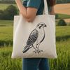 Elegant Falcon Silhouette Vector Art A vector illustration of a falcon in silhouette form, suitable for cutting machine designs or digital art projects.
