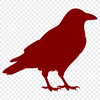A detailed vector illustration of a Crow in profile.