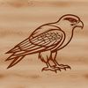 Vector Falcon Cut File Vector art of a bird of prey soaring through the air.