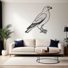 Free Falcon Silhouette Vector Art An SVG vector art of a bird of prey perched on a tree branch.