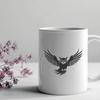 Stunning Flying Owl Image - DXF