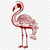 Ornate Flamingo Template