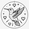 Flying Bird Stencil - PNG Free Download