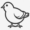 Unique Bird Simple Line Drawing SVG - Free Download