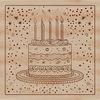Colorful Vector Birthday Dessert Design A colorful illustration of a birthday cake with candles and decorations, designed as vector art.