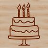 Simple Cakes for Any Celebration A simple illustration of a birthday cake with candles and decorations.