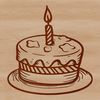 Colorful Dessert Design SVG A colorful birthday cake with candles and decorations, suitable for vector art designs.