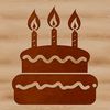 Birthday Cake Illustration A vector graphic design depicting a classic birthday dessert with frosting and decorations.