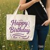 SVG illustration of a birthday message in bold font.