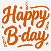 A colorful vector illustration of a happy birthday message in a playful font, suitable for commercial or personal use.