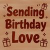 SVG vector illustration of a happy birthday message with cursive typography.