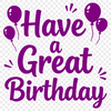 Happy birthday quote in vector format for personal or commercial use.
