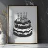 Birthday Cake Stencil In PNG File Format For Free Download