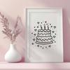 Free Cake Printable Image - Free DXF Download