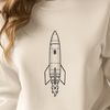 Sleek Rocket Ship SVG Illustration A futuristic spaceship with a sleek design and detailed details, ideal for vector art projects.