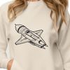 Galaxy Voyager Illustration A detailed vector illustration of a spaceship in flight through outer space.