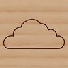 Soft Edge Vector Cloud Design A white, puffy cloud with soft edges, suitable for vector art design projects.