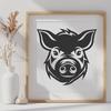 Artistic Boar In PDF And PNG