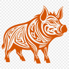 Ornate Hog - PNG For Commercial Use