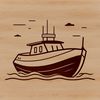 Hand-Drawn Sailboat Illustration A hand-drawn illustration of a small sailboat on calm waters, ideal for vector design projects.