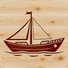 Simple Boat Vector Art Illustration A vector illustration of a boat with simple lines and minimal details.