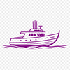 SVG Boat Design Template A detailed illustration of a boat in a variety of styles to suit various cutting machines and design software.