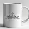 Boat Clip Art Design A detailed illustration of a boat in vector format.