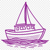 Beautiful Line Drawing Boat A simple line drawing of a sailboat, suitable for digital cutting and laser engraving.
