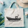 Simple Boat Clip Art for Design Projects A simple illustrated boat design suitable for various uses, including crafting and design projects.