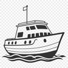Free Vector Boat Outline A detailed outline of a boat designed as vector art for digital use.