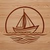 A digital illustration of a boat in vector format, suitable for customization and reuse.