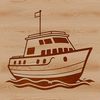 Simple Sailboat Illustration A simple line drawing of a boat with basic hull and sail design.