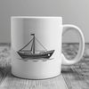 Beautiful Vessel Design Vector illustration of a boat, suitable for clip art and cutting machine designs.
