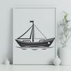 Scalable Boat Design Vector Graphic A simple boat design created as a scalable vector graphic (SVG) file.