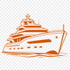 Beautiful Yacht Illustration A high-resolution vector illustration of a sleek yacht in calm waters.