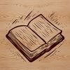 Single Book Illustration Illustrated vector graphic of a single book on a table.