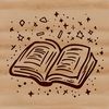 Simple Book Illustration A flat, 2D illustration of a book in a simple design style.
