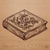 Vector Page Turner Design Illustrated vector graphic of a classic book with pages and cover.