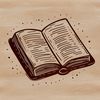 Turned Page Book Graphic A digital illustration of an open book with pages turned up.