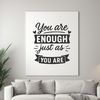 Inspiring Self Worth Motivator Uplifting quote about self worth and confidence in a clean and modern vector design format.