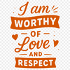 A motivational quote about self-worth and confidence, designed as a vector graphic.
