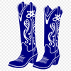 Intricate Western Boot Design A pair of western-style cowboy boots with intricate details.